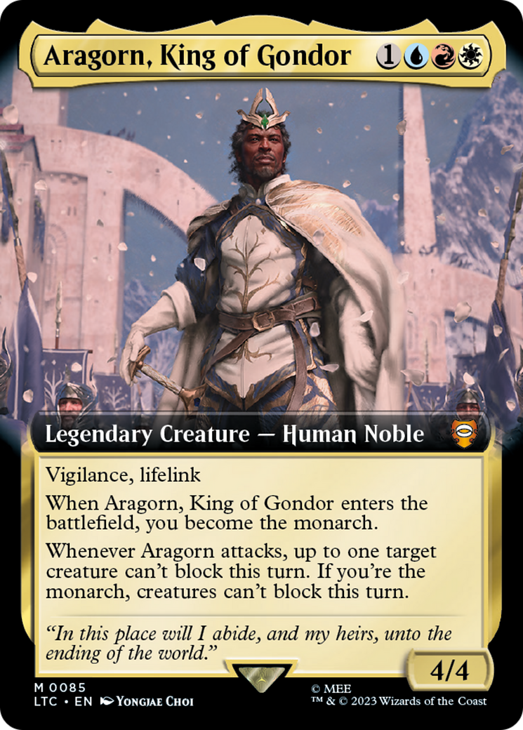 Aragorn, King of Gondor (Extended Art) [The Lord of the Rings: Tales of Middle-Earth Commander] | North of Exile Games