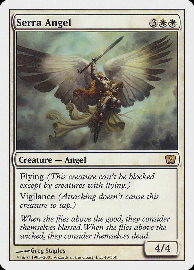 Serra Angel (9th Edition) [Oversize Cards] | North of Exile Games