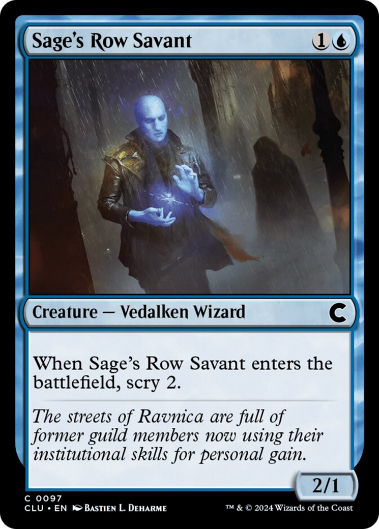 Sage's Row Savant [Ravnica: Clue Edition] | North of Exile Games