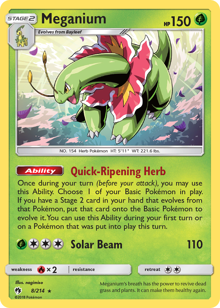 Meganium (8/214) [Sun & Moon: Lost Thunder] | North of Exile Games