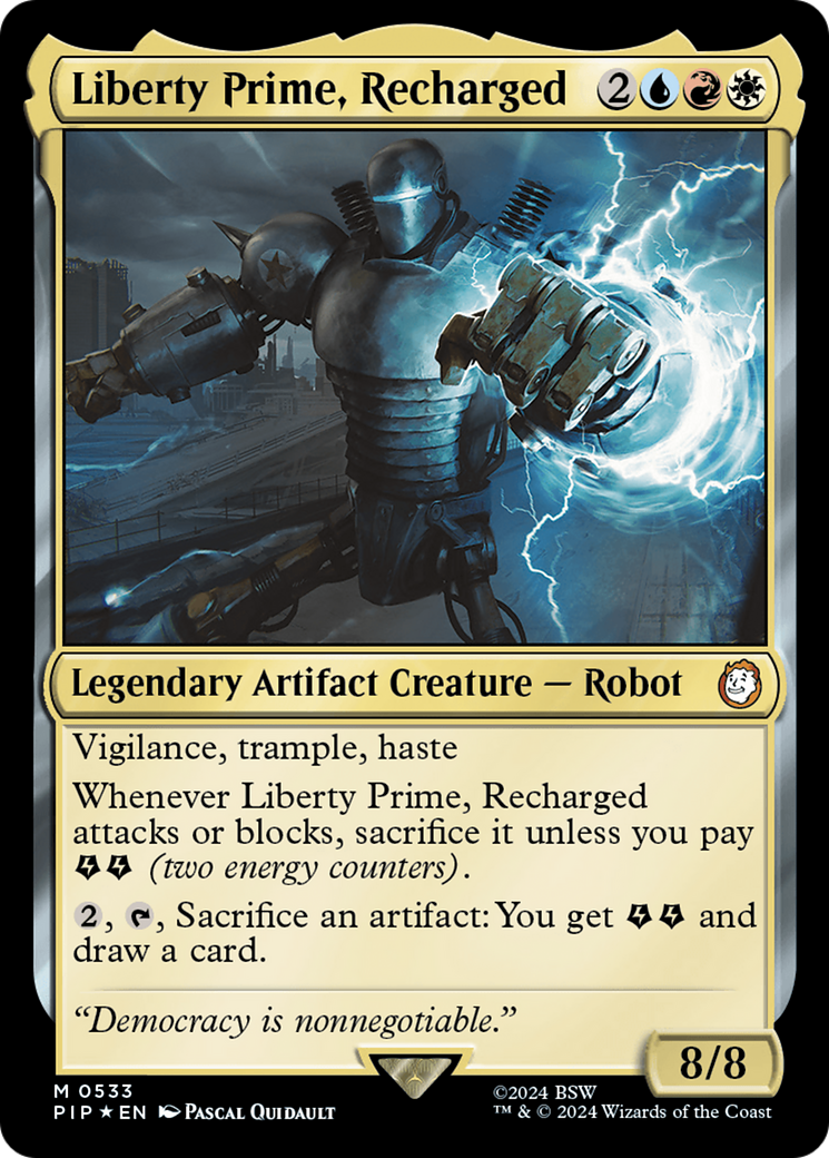 Liberty Prime, Recharged (Surge Foil) [Fallout] | North of Exile Games