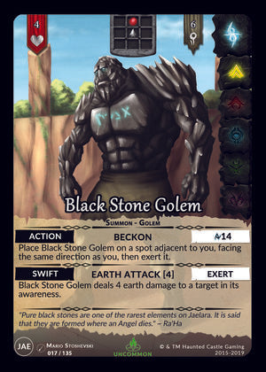 Black Stone Golem (JAE, 17/135) | North of Exile Games