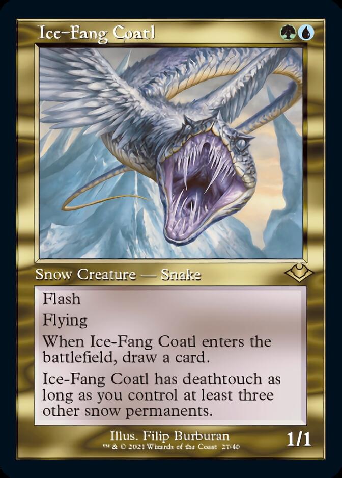 Ice-Fang Coatl (Retro Foil Etched) [Modern Horizons 2] | North of Exile Games