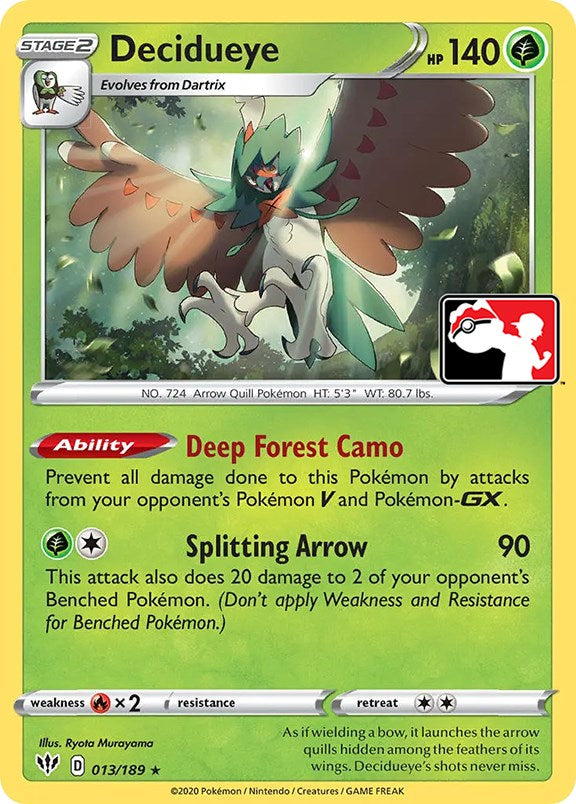 Decidueye (013/189) [Prize Pack Series One] | North of Exile Games