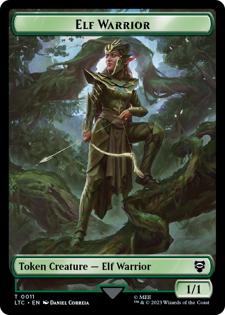 Elf Warrior // Insect Double Sided Token [The Lord of the Rings: Tales of Middle-Earth Commander Tokens] | North of Exile Games