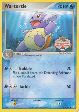 Wartortle (42/100) (States Championship Promo) [EX: Crystal Guardians] | North of Exile Games