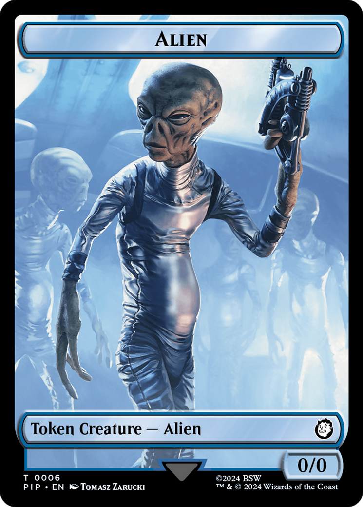 Treasure (0019) // Alien Double-Sided Token [Fallout Tokens] | North of Exile Games
