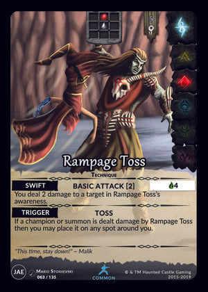 Rampage Toss (JAE,  63/135) | North of Exile Games