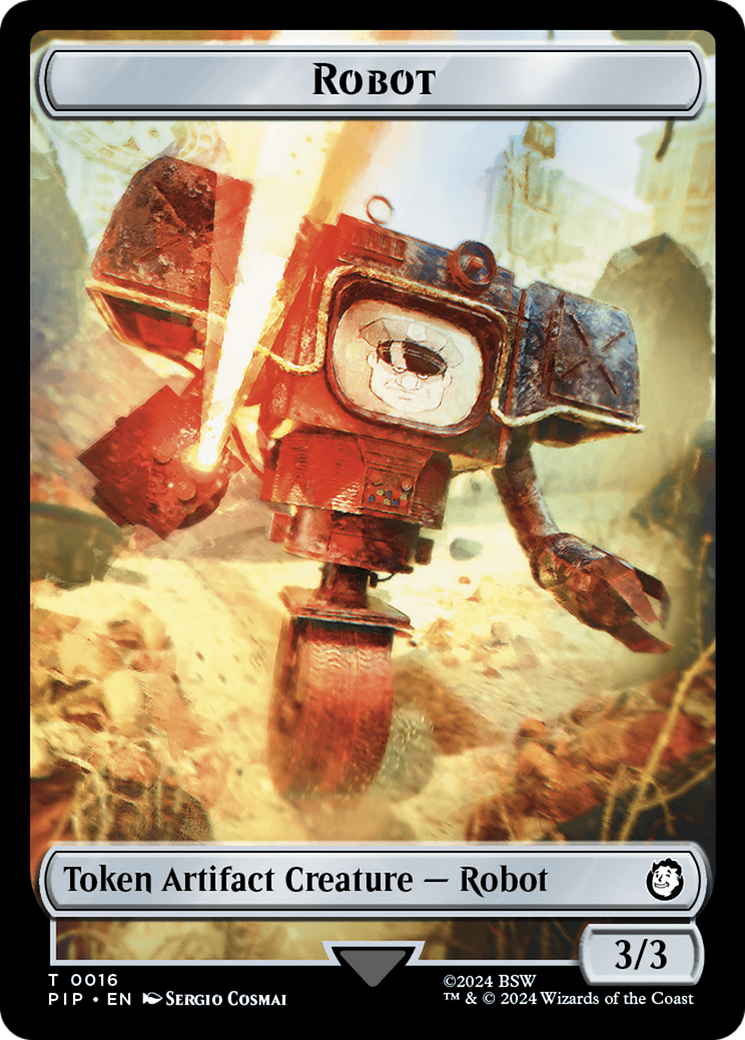 Treasure (0019) // Robot Double-Sided Token [Fallout Tokens] | North of Exile Games
