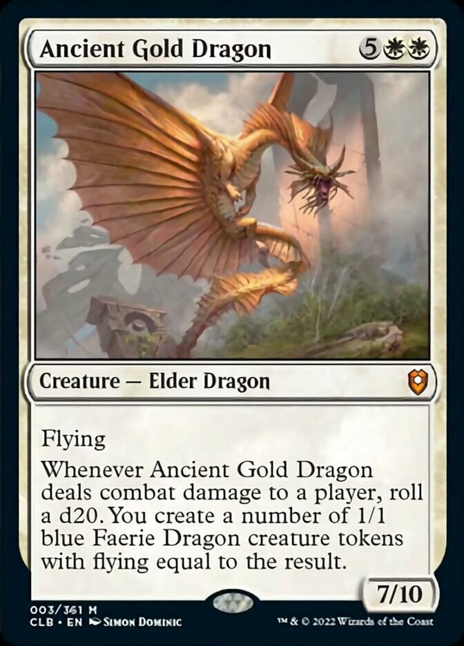 Ancient Gold Dragon [Commander Legends: Battle for Baldur's Gate] | North of Exile Games