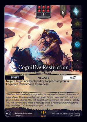 Cognitive Restriction (JAE,  76/135) | North of Exile Games
