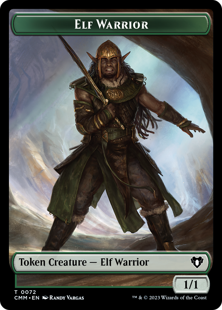 Elf Warrior // Cleric Double-Sided Token [Commander Masters Tokens] | North of Exile Games