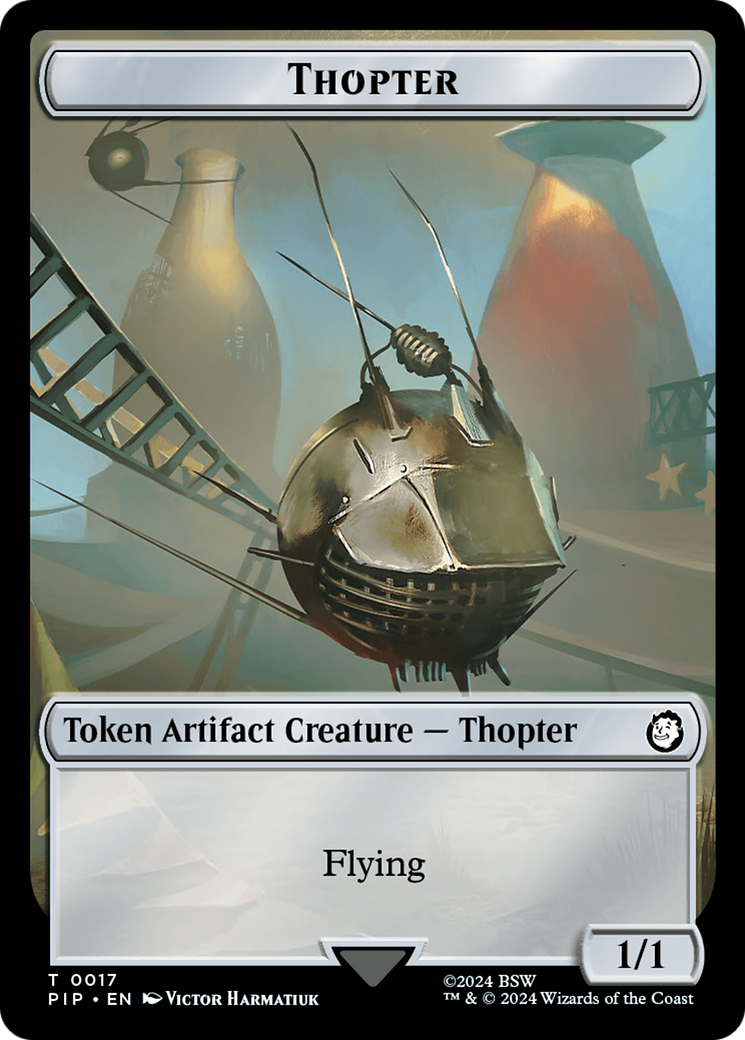 Treasure (0019) // Thopter Double-Sided Token [Fallout Tokens] | North of Exile Games