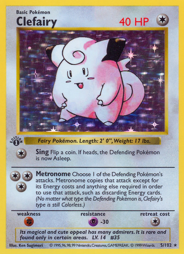 Clefairy (5/102) (Shadowless) [Base Set 1st Edition] | North of Exile Games