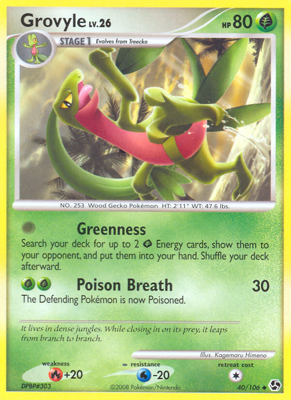 Grovyle (40/106) [Diamond & Pearl: Great Encounters] | North of Exile Games