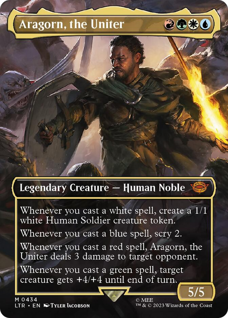 Aragorn, the Uniter (Borderless Alternate Art) [The Lord of the Rings: Tales of Middle-Earth] | North of Exile Games