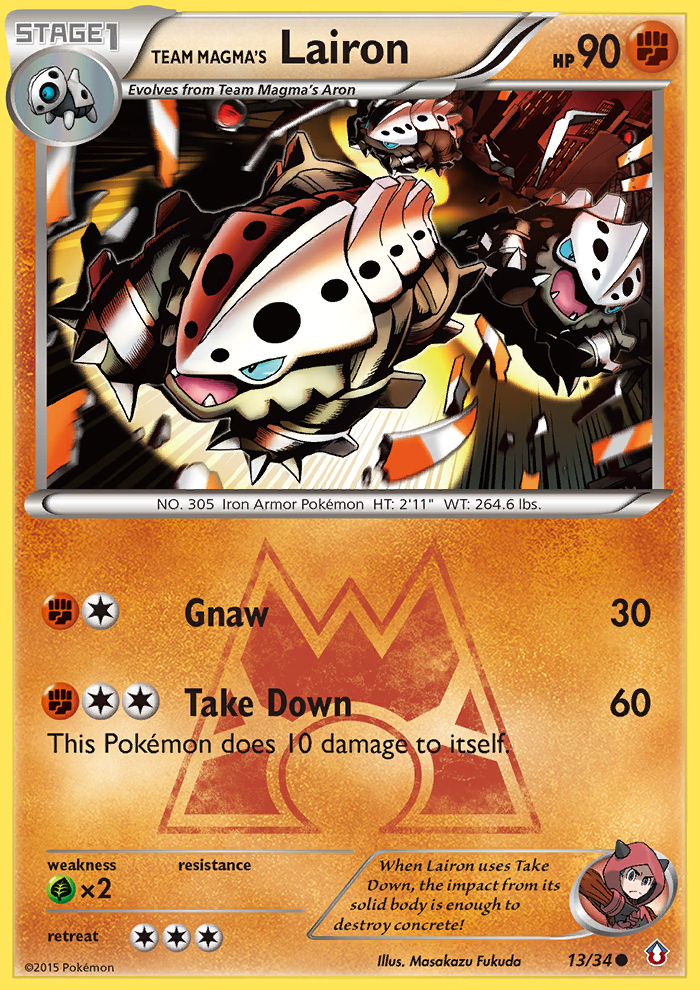 Team Magma's Lairon (13/34) [XY: Double Crisis] | North of Exile Games