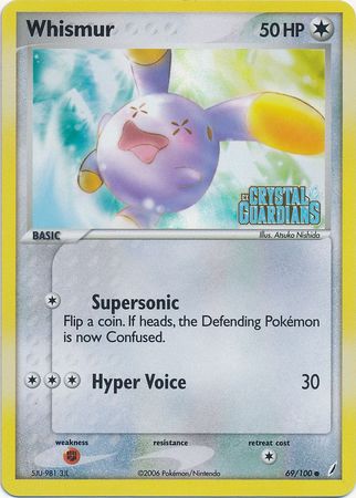 Whismur (69/100) (Stamped) [EX: Crystal Guardians] | North of Exile Games