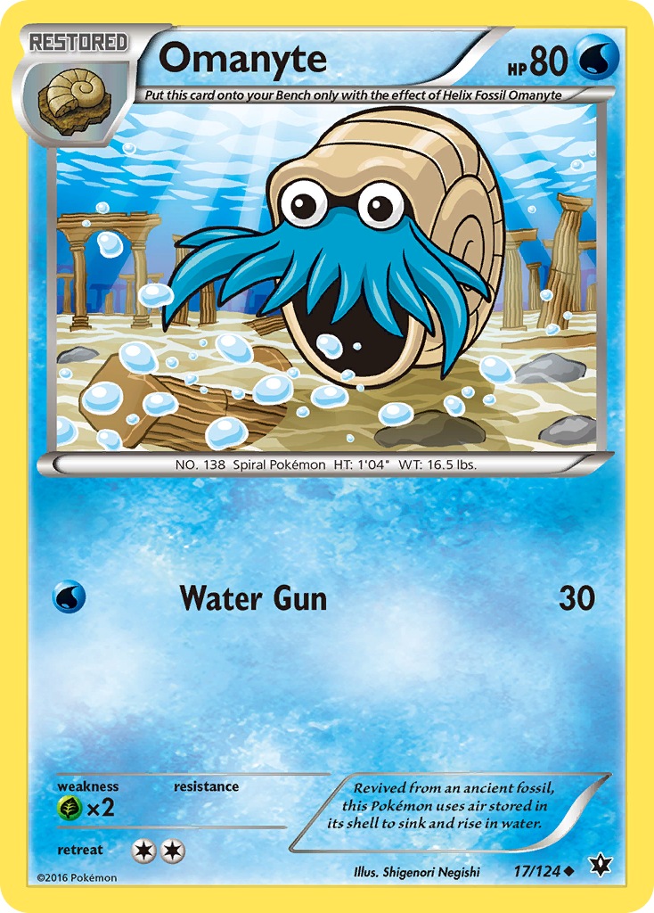 Omanyte (17/124) [XY: Fates Collide] | North of Exile Games