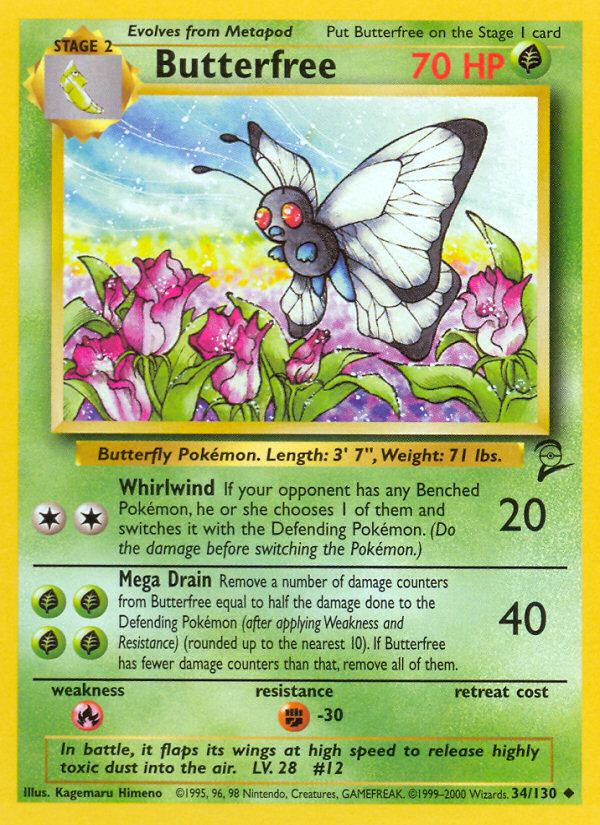 Butterfree (34/130) [Base Set 2] | North of Exile Games