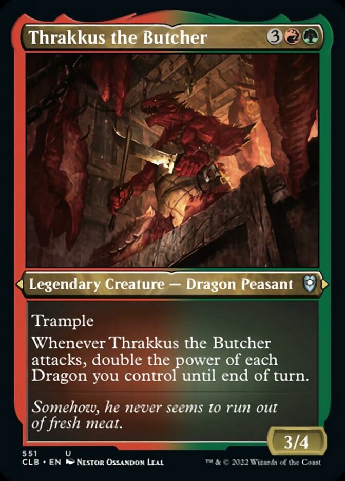 Thrakkus the Butcher (Foil Etched) [Commander Legends: Battle for Baldur's Gate] | North of Exile Games