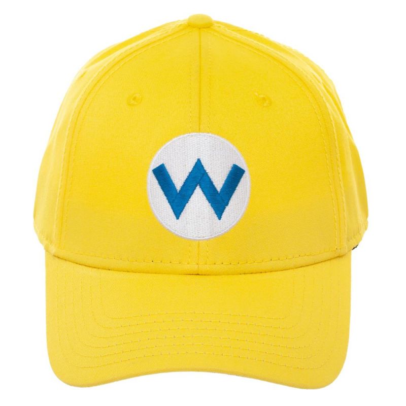 hat: Nintendo cap: Wario W Logo Yellow Flex Fit Cap | North of Exile Games