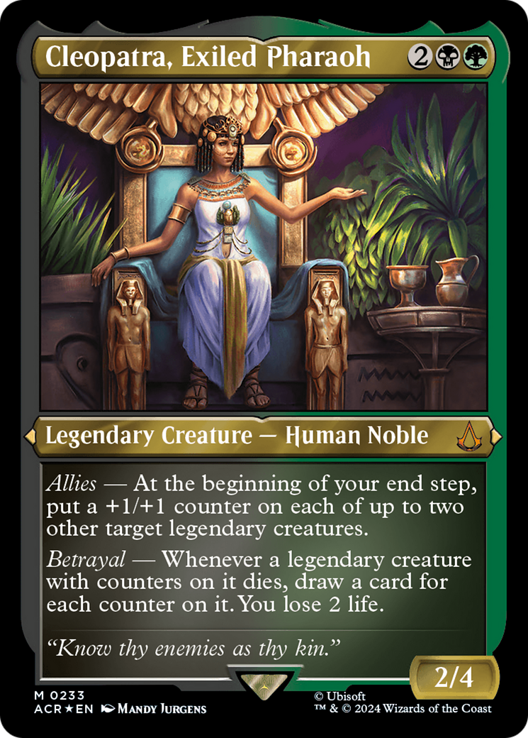 Cleopatra, Exiled Pharaoh (Foil Etched) [Assassin's Creed] | North of Exile Games