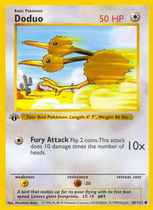 Doduo (48/102) (Shadowless) [Base Set 1st Edition] | North of Exile Games