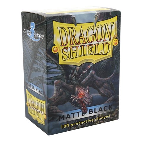 Dragon Shield Sleeves: Box of 100 in Matte Black | North of Exile Games