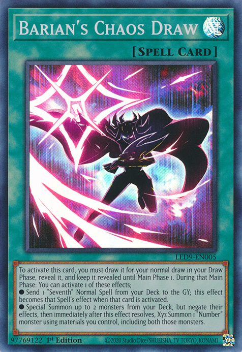 Barian's Chaos Draw [LED9-EN005] Super Rare | North of Exile Games