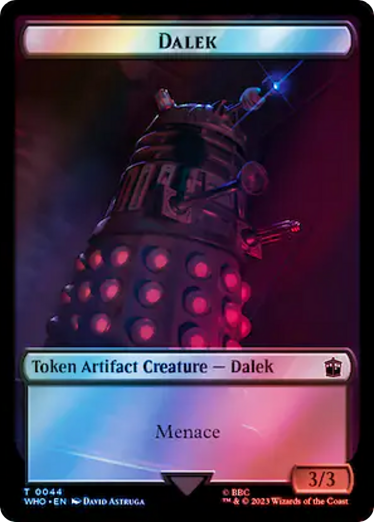 Dalek // Treasure (0062) Double-Sided Token (Surge Foil) [Doctor Who Tokens] | North of Exile Games