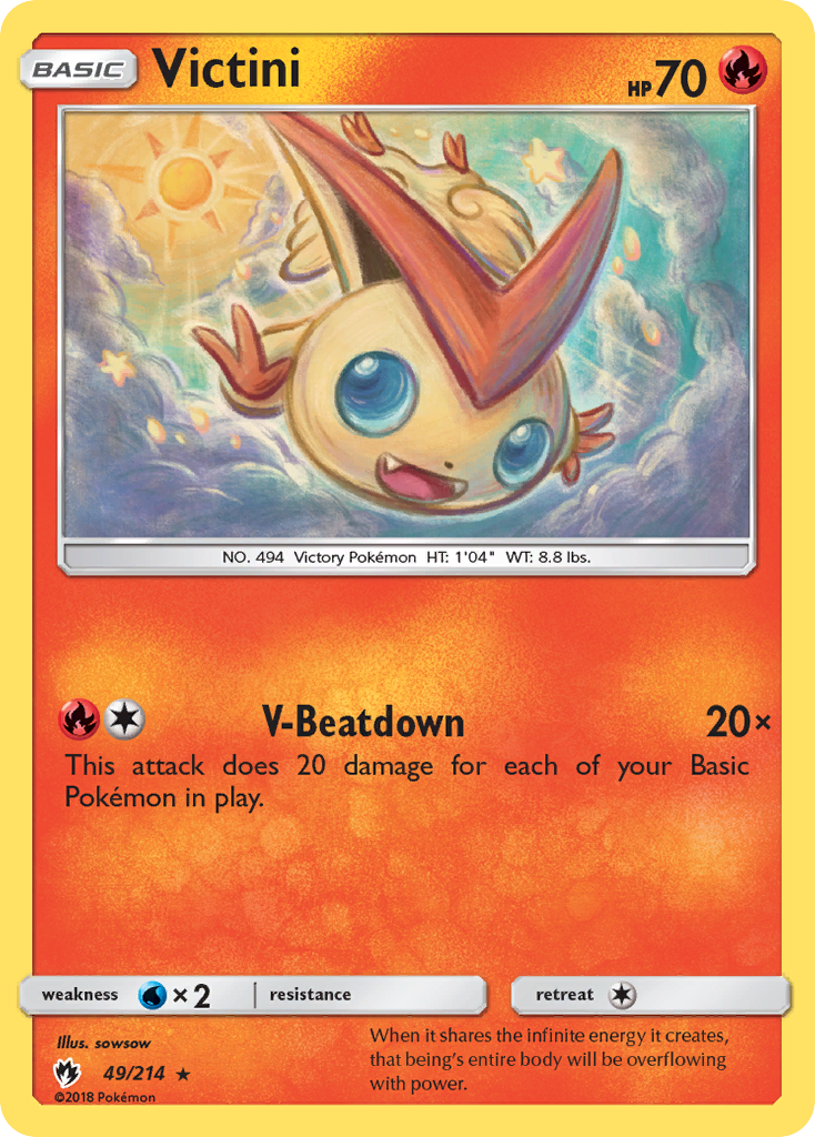 Victini (49/214) [Sun & Moon: Lost Thunder] | North of Exile Games