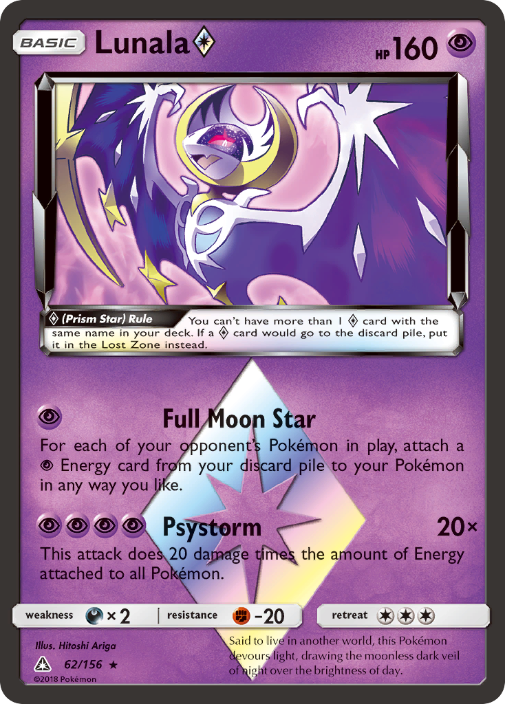Lunala (62/156) (Prism Star) [Sun & Moon: Ultra Prism] | North of Exile Games