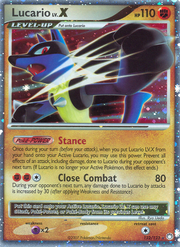 Lucario LV.X (122/123) [Diamond & Pearl: Mysterious Treasures] | North of Exile Games
