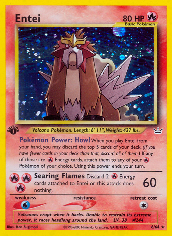 Entei (6/64) [Neo Revelation 1st Edition] | North of Exile Games