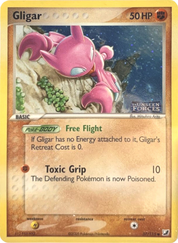 Gligar (57/115) (Stamped) [EX: Unseen Forces] | North of Exile Games