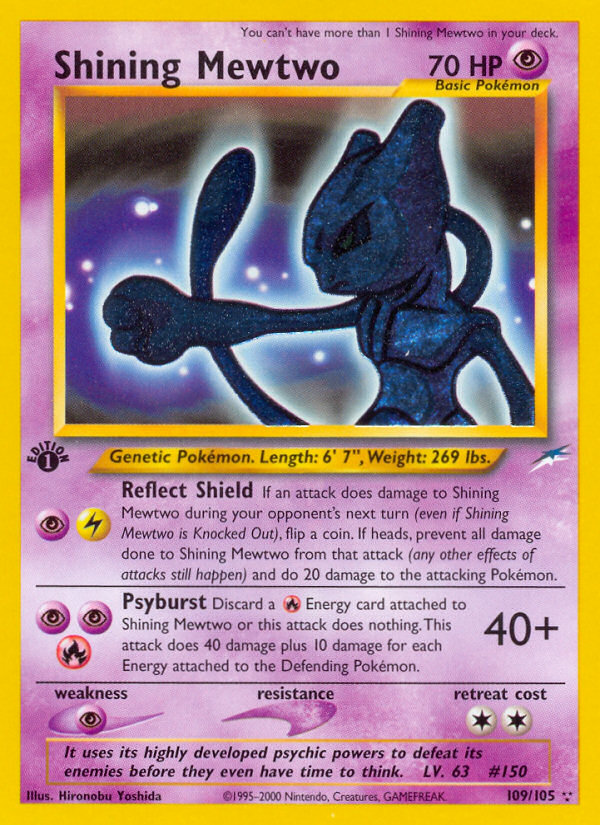 Shining Mewtwo (109/105) [Neo Destiny 1st Edition] | North of Exile Games