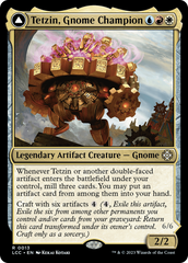 Tetzin, Gnome Champion // The Golden-Gear Colossus [The Lost Caverns of Ixalan Commander] | North of Exile Games