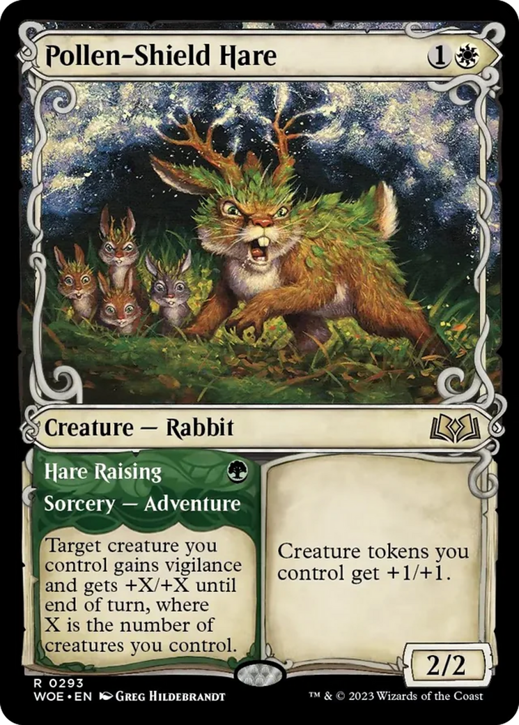 Pollen-Shield Hare // Hare Raising (Showcase) [Wilds of Eldraine] | North of Exile Games