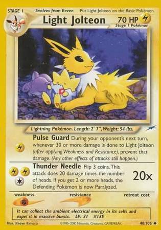 Light Jolteon (48/105) [Neo Destiny Unlimited] | North of Exile Games