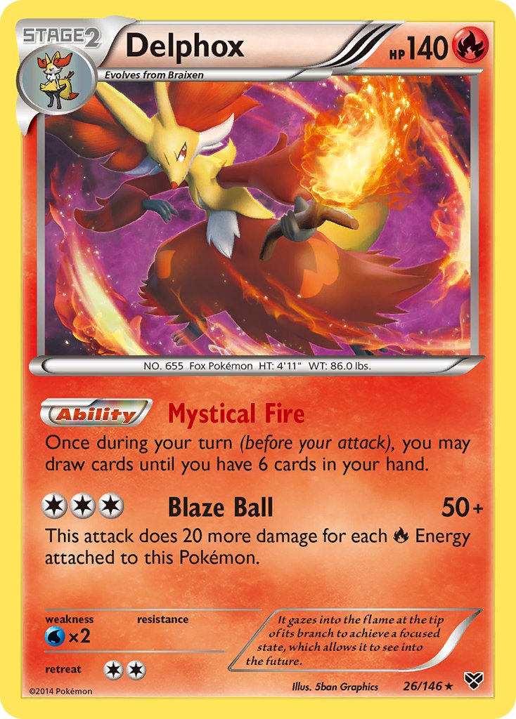 Delphox (26/146) (Cosmos Holo) (Blister Exclusive) [XY: Base Set] | North of Exile Games