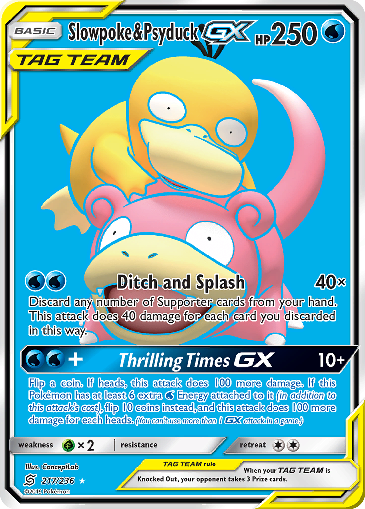 Slowpoke & Psyduck GX (217/236) [Sun & Moon: Unified Minds] | North of Exile Games