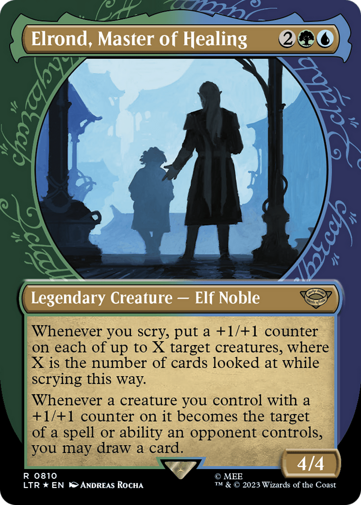 Elrond, Master of Healing (Showcase) (Surge Foil) [The Lord of the Rings: Tales of Middle-Earth] | North of Exile Games
