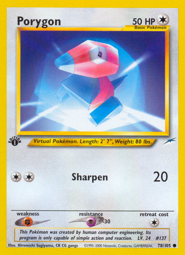 Porygon (78/105) [Neo Destiny 1st Edition] | North of Exile Games