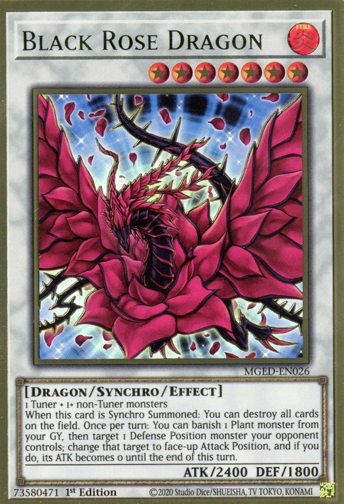 Black Rose Dragon [MGED-EN026] Gold Rare | North of Exile Games