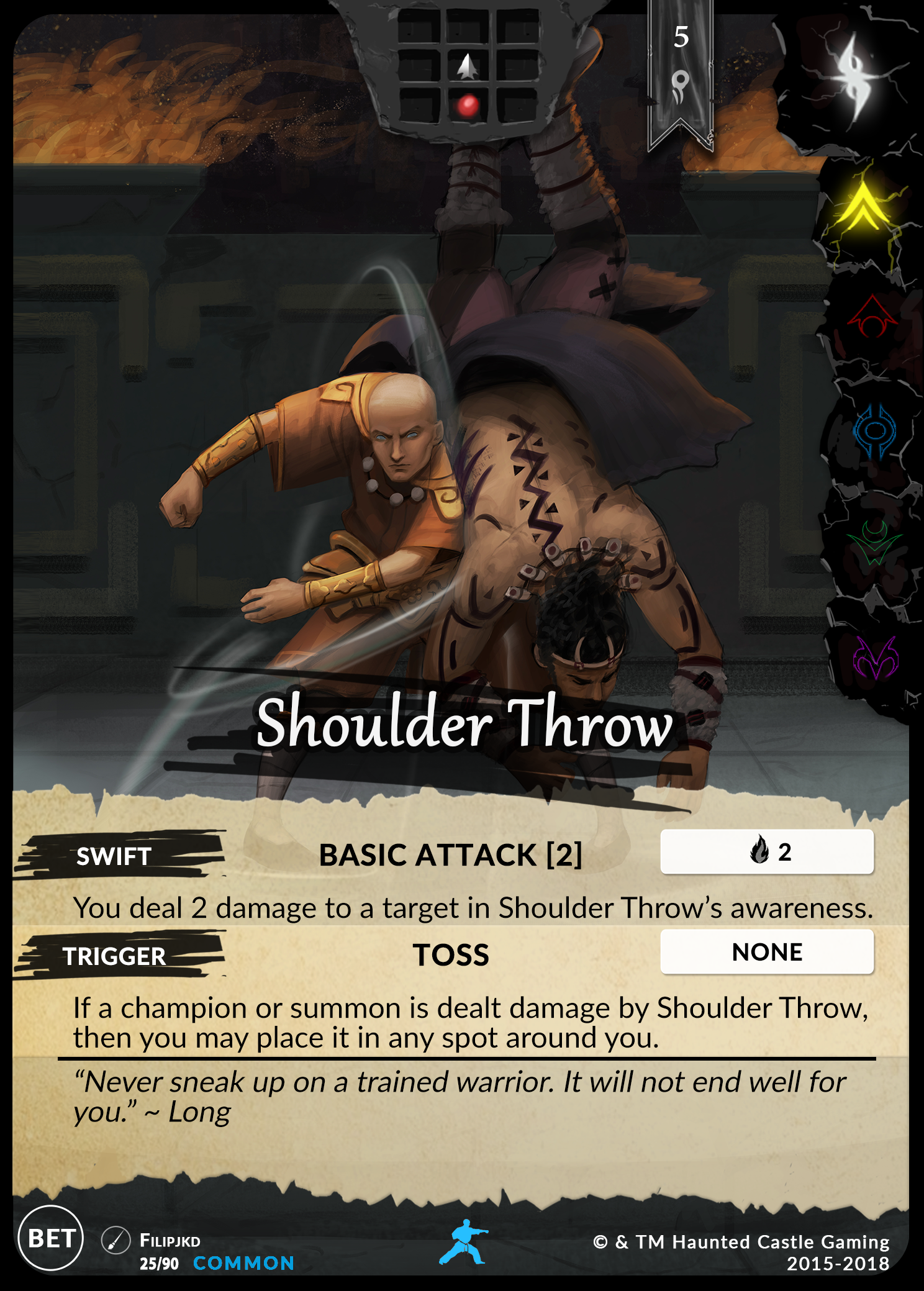 Shoulder Throw (Beta, 25/90) | North of Exile Games
