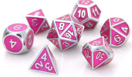 Gemstone Collection: Silver Tourmaline Dice Set | North of Exile Games