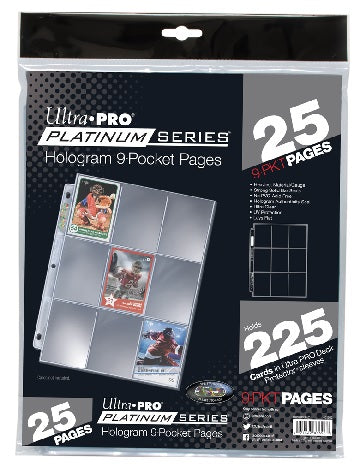 Ultra Pro Platinum Series Hologram 9 pocket pages - 25 pack | North of Exile Games
