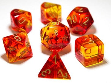 Gemini Translucent Red/Yellow/Gold 7-Die Set - CHX30024 | North of Exile Games