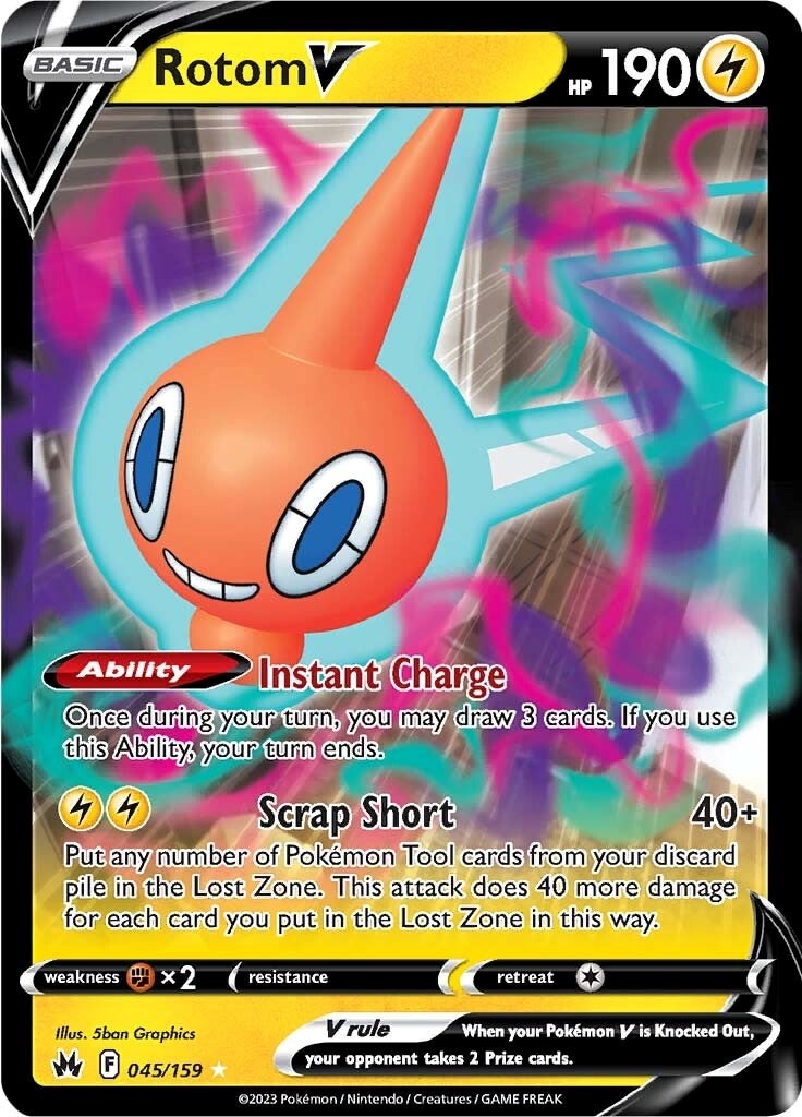 Rotom V (045/159) [Sword & Shield: Crown Zenith] | North of Exile Games